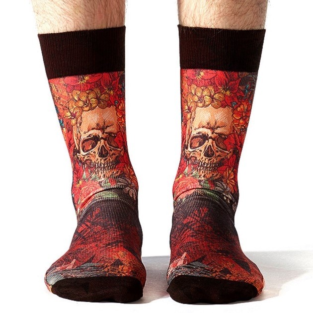 Wigglesteps - bunte SOCKEN für HERREN - Skulls and Roses