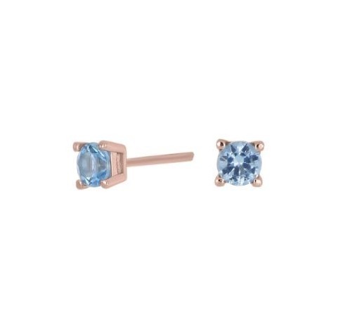 Nordahl Jewellery - Joanli Nor - Rosévergoldete Ohrstecker 4mm HELENNOR Blau