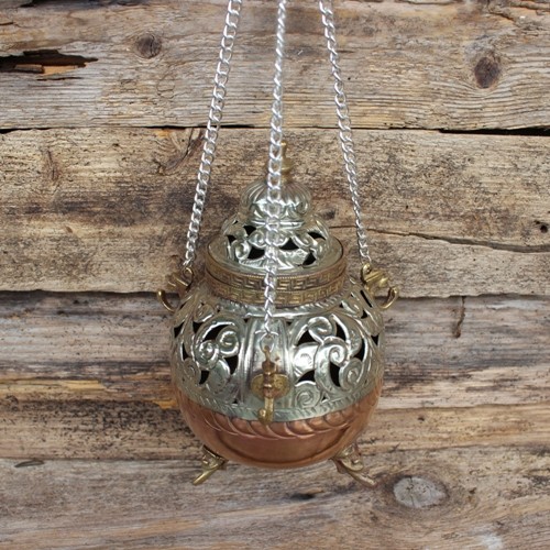Räuchergefäß - Schwenkschale - Kupfer/Metall - Devanshi 13cm