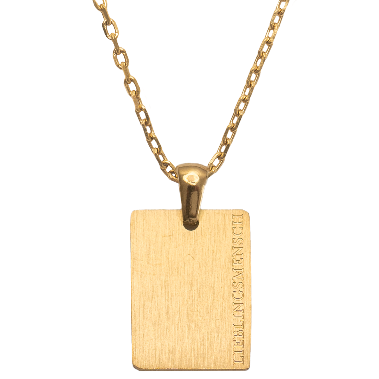 BLUMENKIND - Halskette mit Spruch - Gold matt - LIEBLINGSMENSCH