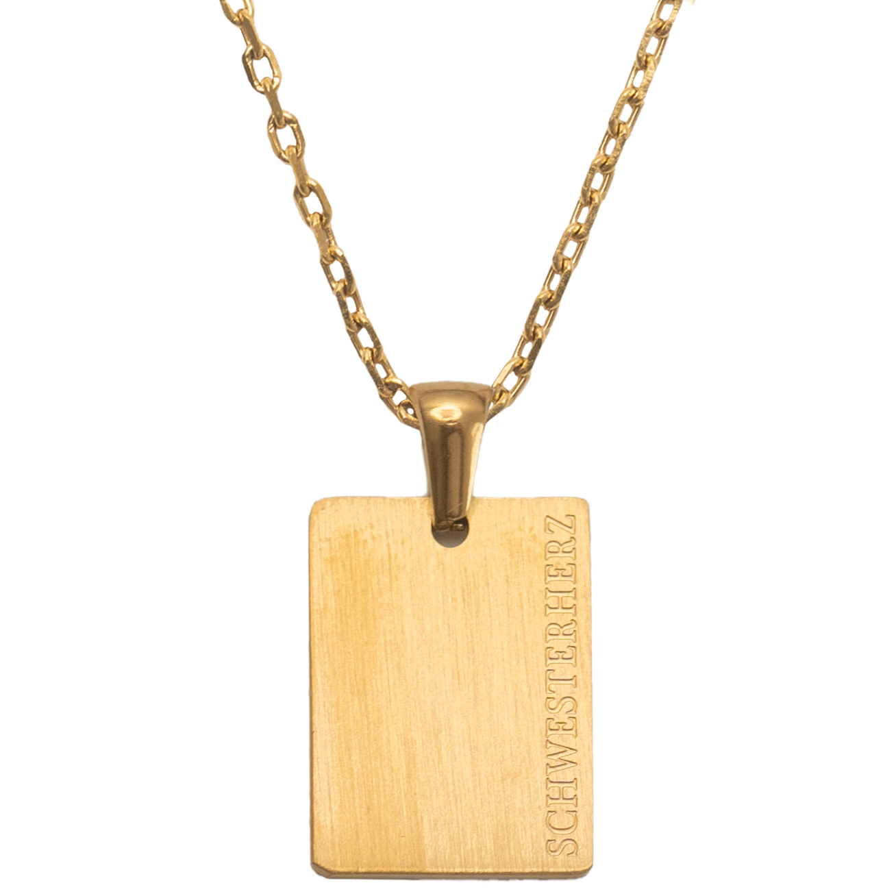 BLUMENKIND - Halskette mit Spruch - Gold matt - SCHWESTERHERZ