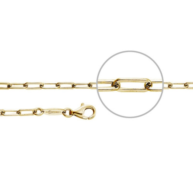 Der Kettenmacher - Brillantkette Lang Diamantiert - 3mm - Vergoldet - Von 45cm - 80cm