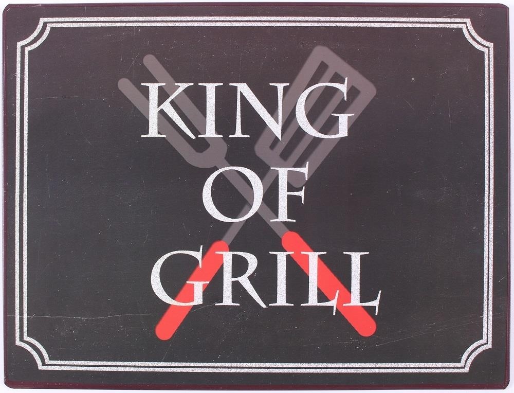 Retro Vintage Metallschild - King of Grill