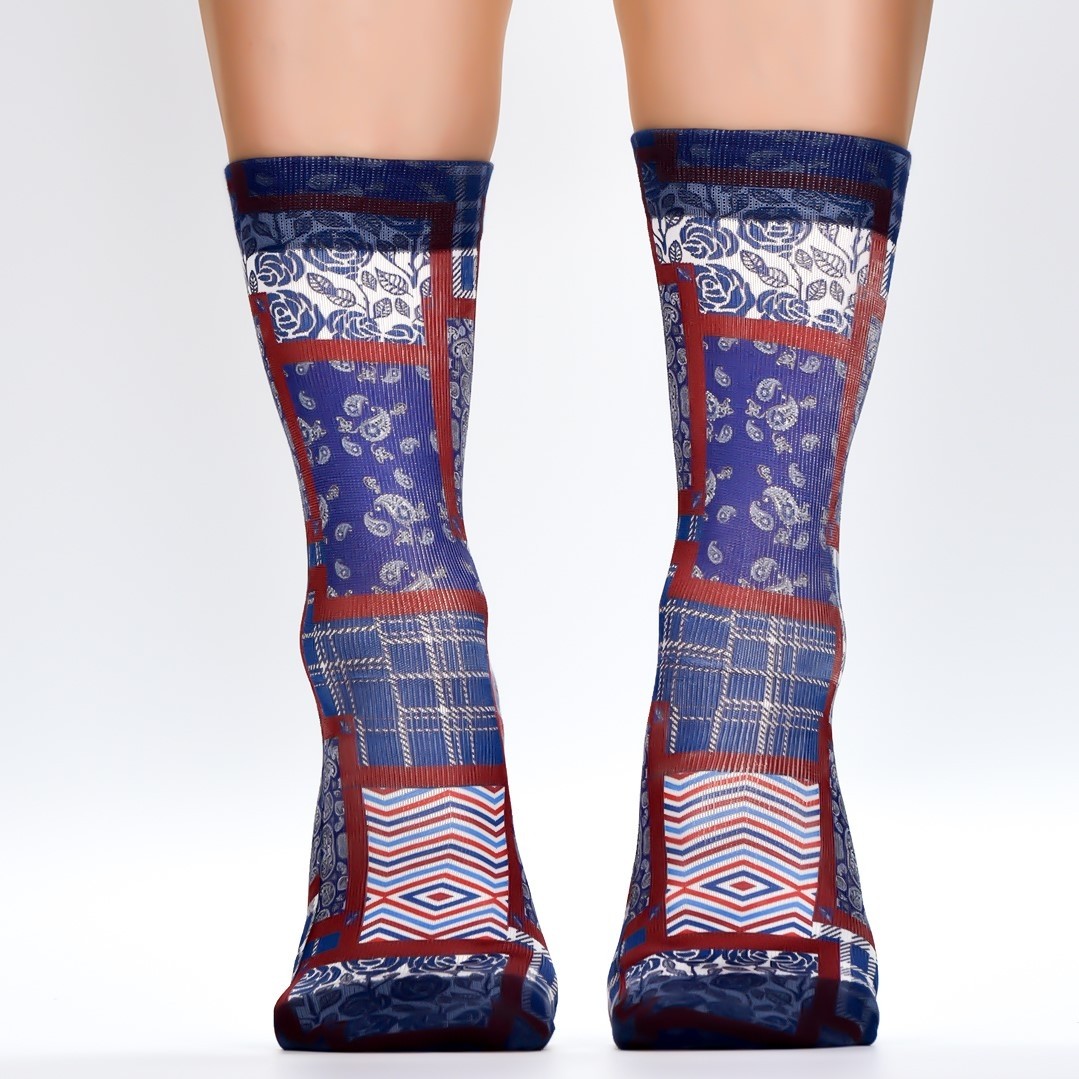 Wigglesteps - bunte SOCKEN für DAMEN - Etro Patchwork