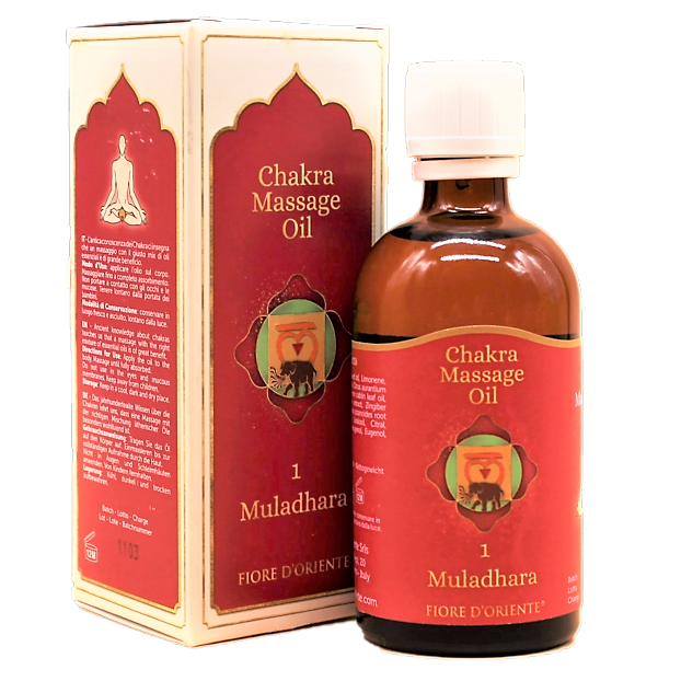 Fiore D´Oriente - CHAKRAÖL - Massage- Pflegeöl - 1 Muladhara - WURZELCHAKRA