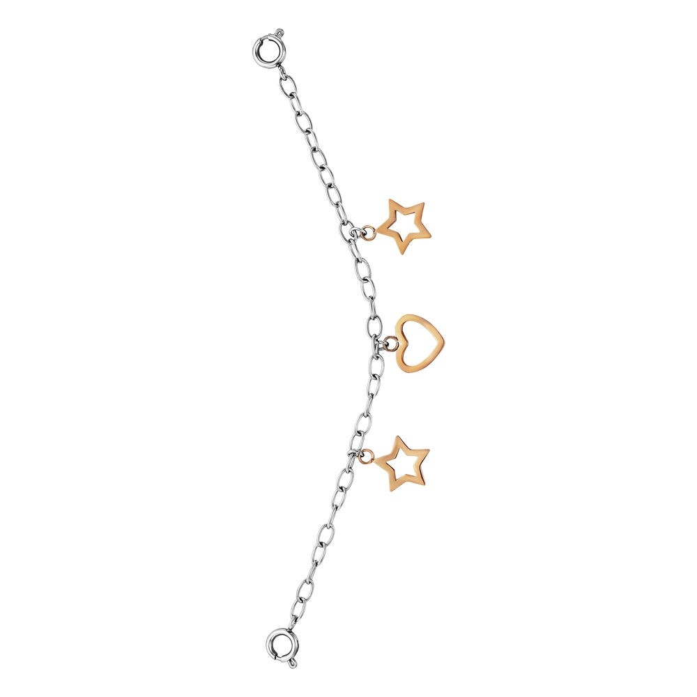 Julie Julsen - Charming Kettchen für Uhr - Sterne Herz Silber Rosé