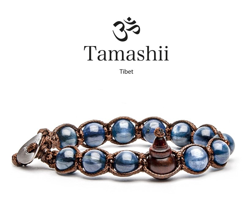 Tamashii - Gesegnetes Natursteinarmband aus Tibet - KYANIT 6mm
