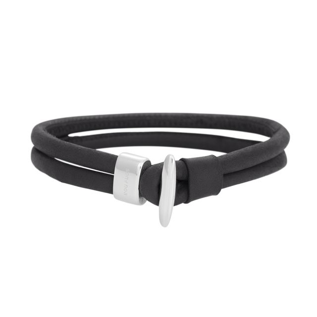 Nordahl Andersen - SON OF NOA - Herren ARMBAND - Kalbsleder Schwarz Seil - 21cm