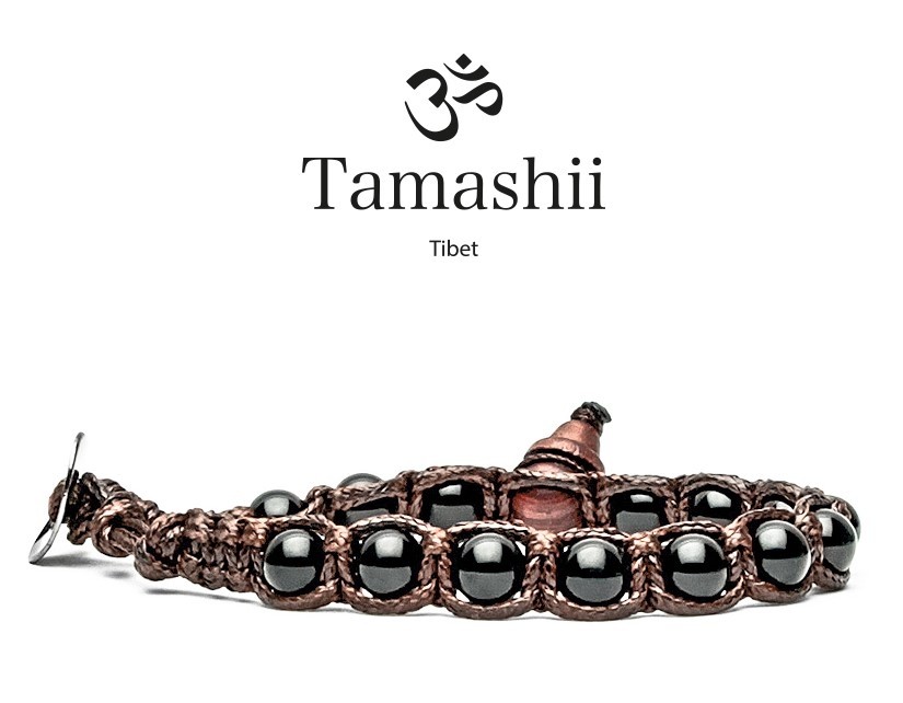 Tamashii - Gesegnetes Natursteinarmband aus Tibet - ONYX 6mm