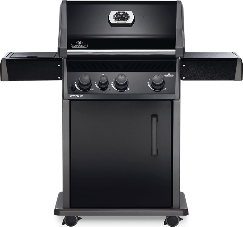 Napoleon - Gasgrill - ROGUE R425PK-1-DE - Vollschwarz - 3 Brenner mit Seitenkocher