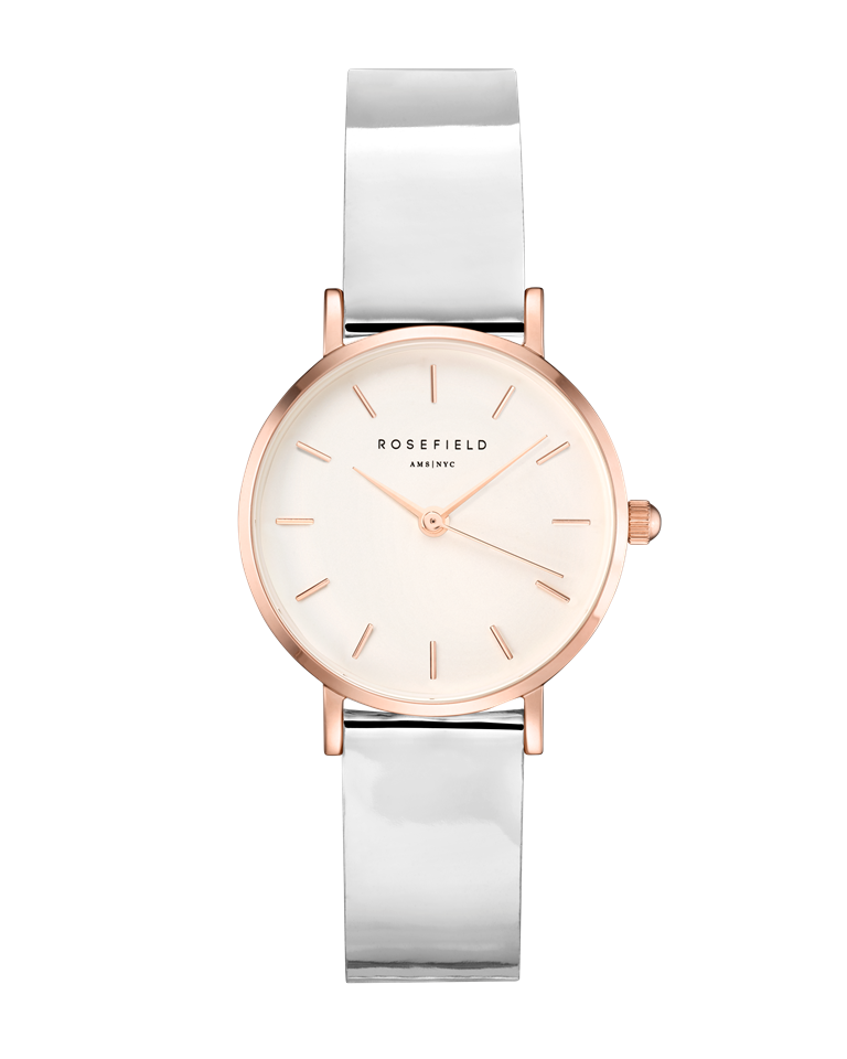 Rosefield - Watches - Damenuhr - PREMIUM GLOSS - Metallic Weiss / Rosegold - 33mm