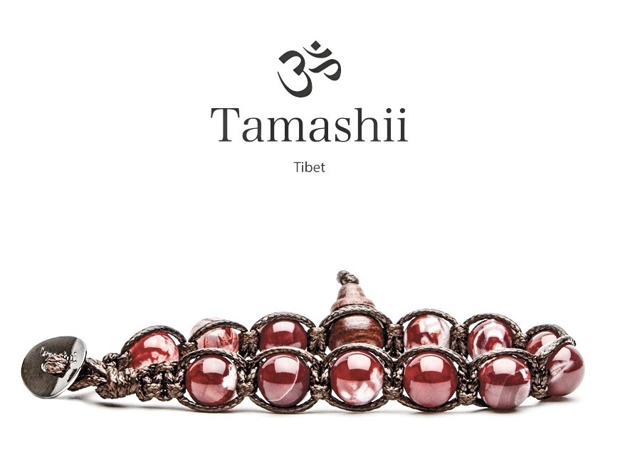 Tamashii - Gesegnetes Natursteinarmband aus Tibet - ROTER ACHAT 