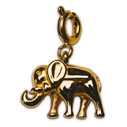 Street Glücksbringer Schmuck - Charm Gold Elefant