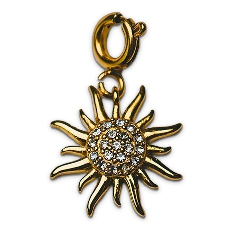 Street Glücksbringer Schmuck - Charm Gold Sonne