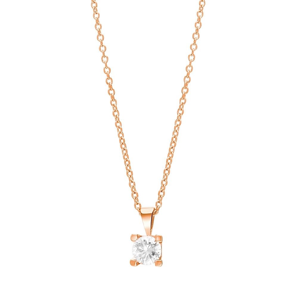 Joanli Nor - Swarovski - Schmuck - Amelianor - Halskette - Rosévergoldet  / Zirkonia - 5mm