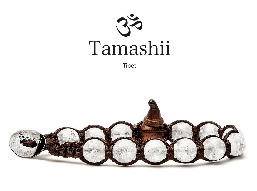 Tamashii - Gesegnetes Natursteinarmband aus Tibet - Crack Crystal - BERGKRISTALL