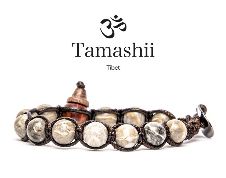 Tamashii - Gesegnetes Natursteinarmband aus Tibet - KORALLE