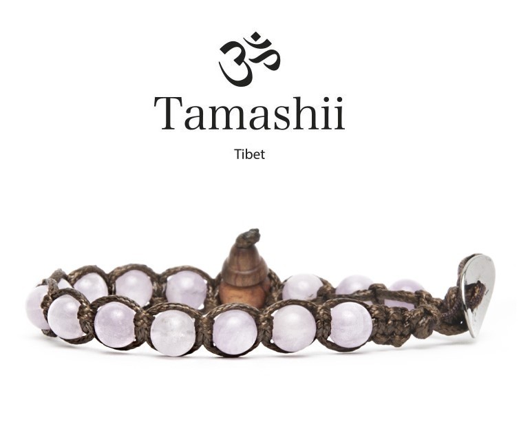 Tamashii - Gesegnetes Natursteinarmband aus Tibet - KUNZITE 6mm