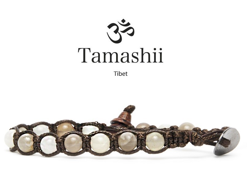 Tamashii - Gesegnetes Natursteinarmband aus Tibet - MONDSTEIN 
