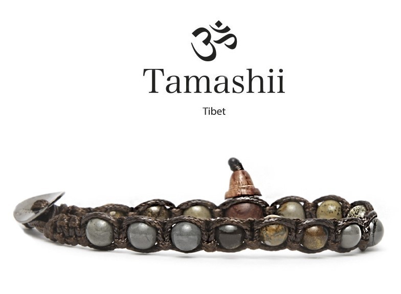 Tamashii - Gesegnetes Natursteinarmband aus Tibet - NEPAL STEIN 6mm