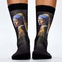 Wigglesteps - bunte SOCKEN für DAMEN - Johannes Vermeer - Girl with a Pearl