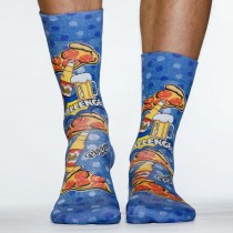 Wigglesteps - bunte SOCKEN für HERREN - Pizza Challenge-M