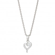 Nordahl Jewellery - Joanli Nor - Halskette Silber mit Herz und Zirkonia