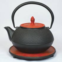 Japanische Gusseisenteekanne - Arare - Schwarz Braun - 1,2l