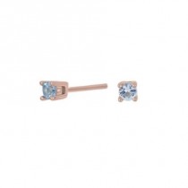 Nordahl Jewellery - Joanli Nor - Rosévergoldete Ohrstecker 3mm HELENNOR Blau