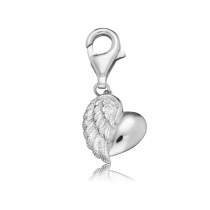 Engelsrufer Charm Engelsflügel - Herzflügel - silber rhodiniert