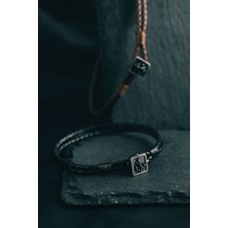 Across - Armband - Anker - Schwarz oder Braun 23cm