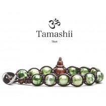 Tamashii - Gesegnetes Natursteinarmband aus Tibet - Green Mint Ag. - GRÜNER MINTACHAT