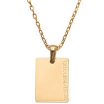 BLUMENKIND - Halskette mit Spruch - Gold glänzend - SCHUTZENGEL