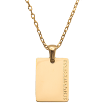 BLUMENKIND - Halskette mit Spruch - Gold glänzend - SCHWESTERHERZ