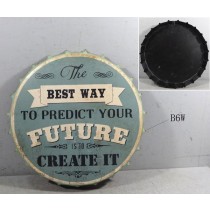 Retro Metallschild - The best way to predict your future is to create it