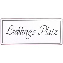 Retro Vintage Metallschild - Lieblings Platz