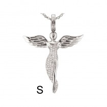 Engelsrufer - Engel mit Kristallen - Silber S