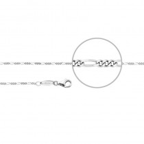 Der Kettenmacher - Figarokette Diamantiert - 1,4mm - Silber - Von 38cm - 55cm