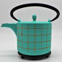 Japanische Gusseisenteekanne - Ko Gane - Türkis - 0,8l