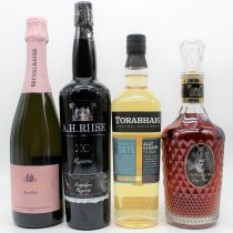 Getränke - Premium Spirituosen - Bründlmayer Brut Rosé, A.H. RIISE XO Reserve Premium Rum, Torabhaig Whisky, A.H. RIISE Non Plus Ultra Rum