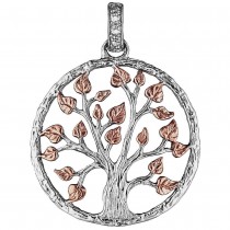 Julie Julsen - Anhänger - Schmuck - LEBENSBAUM - Rose Blätter - M
