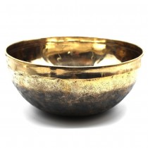 Original handgehämmerte KLANGSCHALE - Universalschale Gold Geschwärzt - 23cm
