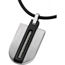 Lotus Style - Herrenschmuck - Lederband mit Anhänger - 1635 - schwarz