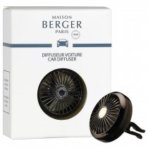 Maison Berger - AUTODIFFUSER - Autoduft - Car Wheel - Glänzend schwarz - Ohne Duftkeramik
