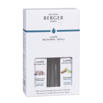 Maison Lampe Berger - Nachfüllduft - Raumparfum - DUOPACK - 2x 250ml - Aromatischer Weißer Tee und Zarte Baumwollblüte