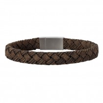 Nordahl Andersen - SON OF NOA - Herren ARMBAND - Kalbsleder Dunkelbraun Geflochten - 23cm