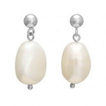 Nordahl Jewellery - Schmuck - Ohrstecker - Baroque 52 - Silber / Süsswasserperle - 20mm