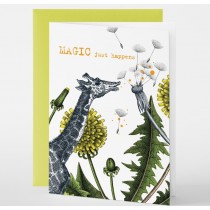 Pabuku - Grußkarten - MAGIC JUST HAPPENS - Giraffe