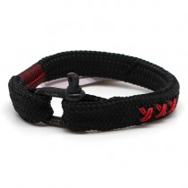 Pig and Hen - Armband aus Segelseil - Sharp Simon - Black XXX - S 19cm