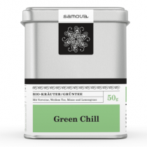 Samova Tee - GREEN CHILL - Bio-Kräuter / Grüntee mit Zitronenverbene, Weißem Tee und Krauseminze